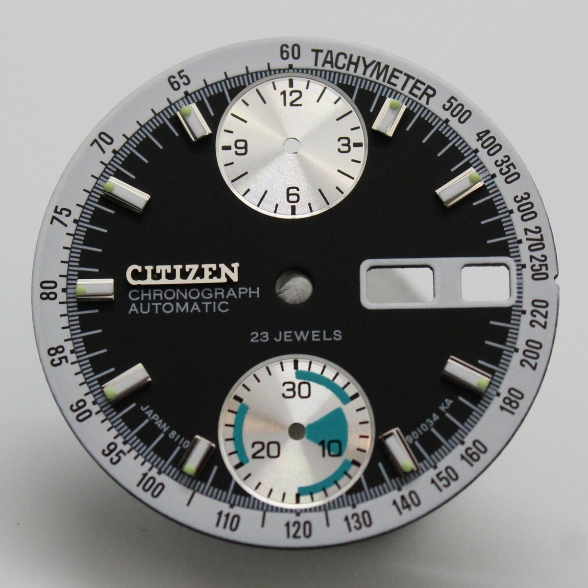 Dial Citizen 8110 Cal. 67-9038 Speedy Silver and Black Blue Panda