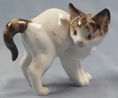 Katze Katzenfigur Porzellanfigur porzellan figur Rosenthal kärner 1930 cat