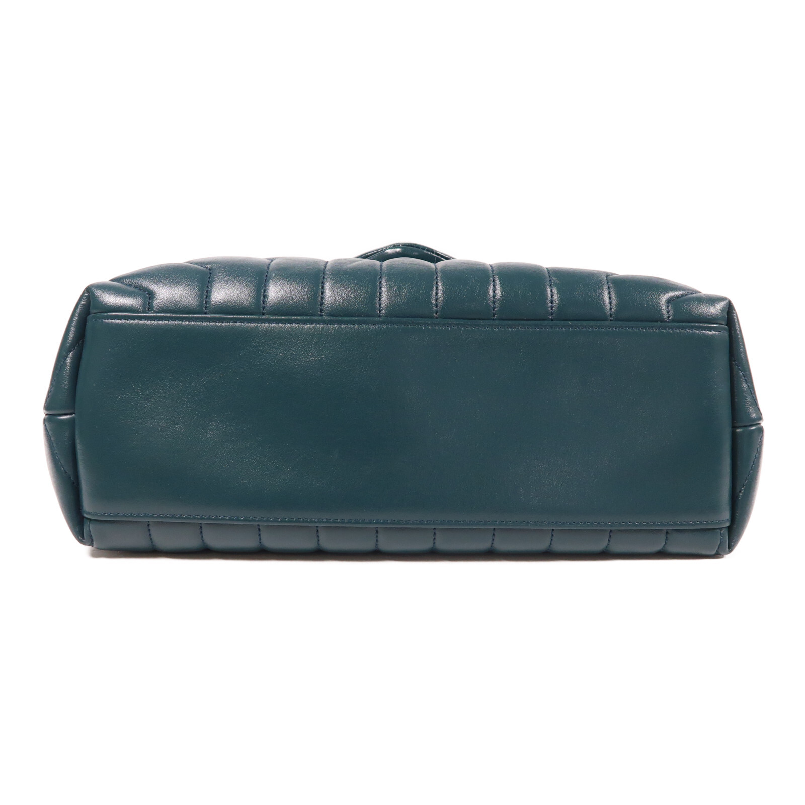 Borsa a tracolla SAINT LAURENT YSL SHW Loulou catena 487216 pelle di vitello verde