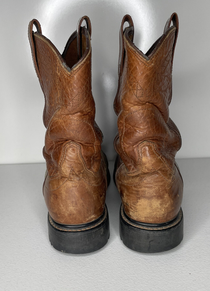 Ariat Western Leather Boots Sierra Work Brown 37280 Size 11 EE Cowboy Soft Toe Ariat Western Boots with Upper Leather Men main image 3