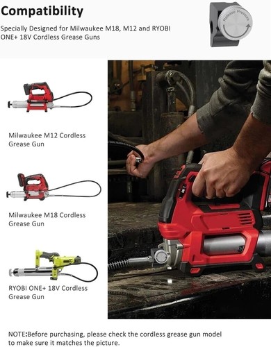 Pressure Return Valve for Cordless Grease Guns – Compatible with Milwaukee M18, - Picture 6 of 6