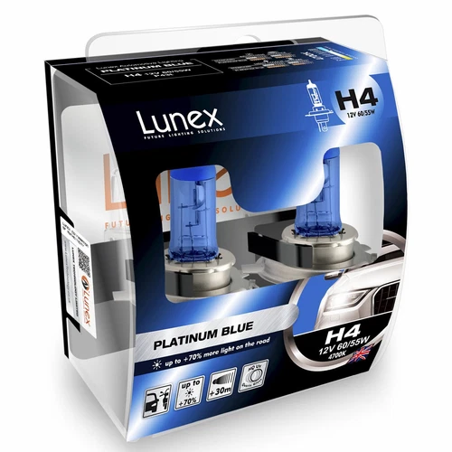 Lunex Platinum Blue H4 9003 (472) Headlight Bulb 4700K Twin Pack
