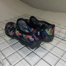 Sloggers - Waterproof Womens Size 9 Garden Shoe Outdoor Slip On Blue Hummingbird