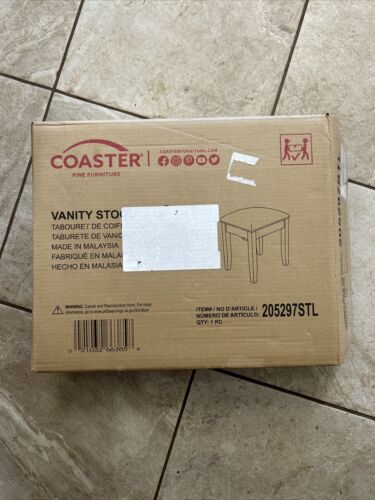 Coaster Beaumont Upholstered Wood Vanity Stool - Champagne Gold BRAND NEW - Picture 3 of 3