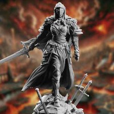 Female Fallen Knight Dnd Mini Dark Paladin By DM Stash
