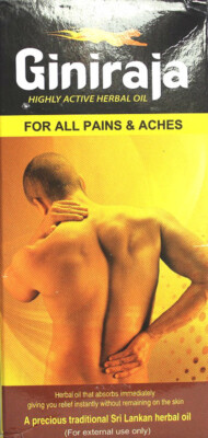  Giniraja Herbal Oil 30 ml for pains & Aches
