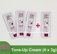 Seoul White Korea Instant WHITENING Tone-Up Milky Cream For Face 4 x 3g Refill 