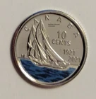 Canada 1921-2021 BU 10 cent UNC Canadian Dime from mint roll Commemorative Color