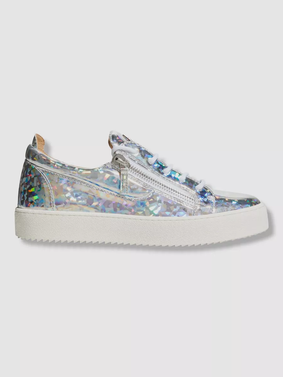 Zanotti silver sneakers cheap