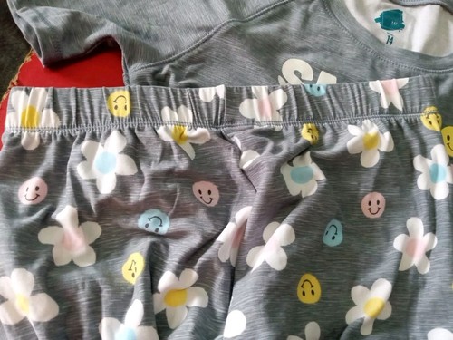 Girls Pajama Set Size 14 "Smile And Be Happy" Soft NWT - Picture 3 of 6