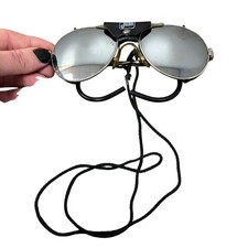 Vintage Julbo Sunglasses w/Original Case, Leather Side Shields, Made in France