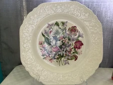 Lord Nelson Floral Emblems Of Atlantic Canada 9.5” Square Dinner Plate England
