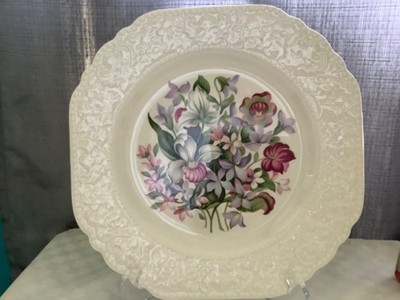 Lord Nelson Floral Emblems Of Atlantic Canada 9.5  Square Dinner Plate England