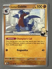 Pokemon TCG * Destined Rivals 103/182 Cynthia's Gabite C * UNG NM FRESH PACK