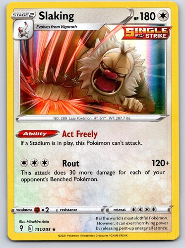 Slaking 131/203 Holo Rare Evolving Skies Pokemon Lightly Played
