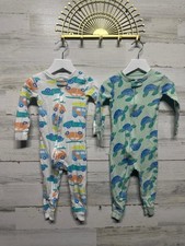 Carter's Cotton Zip Up Pajama Lot - 2 Pieces - Boys Size 18m - Good Used Conditi