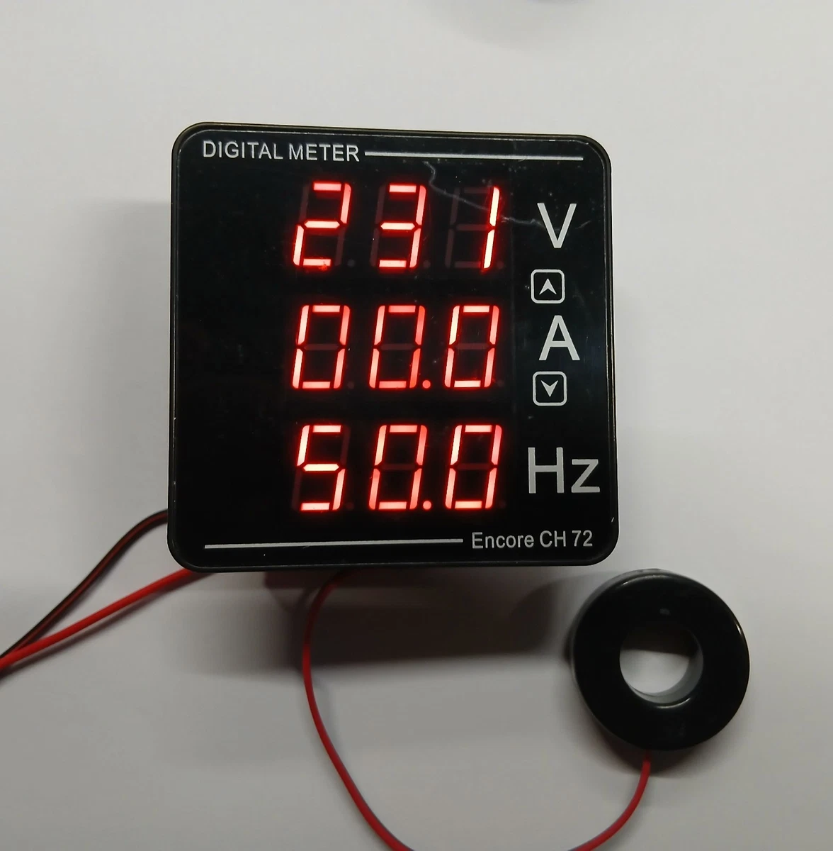 Voltmetro Amperometro AC 2 In 1 Con Display LED 0-100A 50-500V - Tester Multifunzione Con Bobina Inclusa