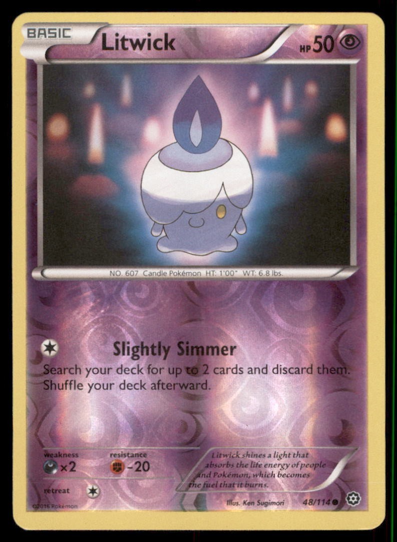 Pokemon TCG Litwick 48/114 Reverse Holo 