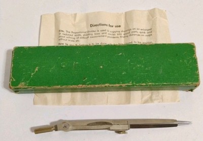 Vintage Keuffel Esser K&E Paragon Proportional Divider In Case