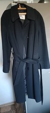 Vintage Burberrys Women s Cashmere Coat Belted Black Made in England Classic Siz