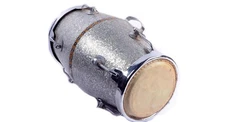 BINA silver Dholak with Bag – Iconic Indian Instrument for Rhythmic Perfection