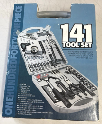 141-Piece Household Tool Set Basic Hand Tool Kit with Storage Case NEW