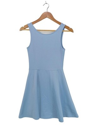 H&M DIVIDED Sommerkleid Damen Kleid Gr. DE 34 blau Casual-Look