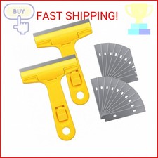 2pack Razor Blade Scraper, Industry Glass Window Scraper, Heavy Duty Cleaning Sc