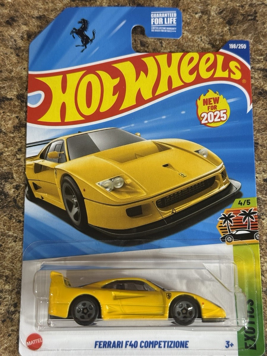 2025 Hot Wheels Ferrari F40 Competizione Exotics #198 Yellow | eBay