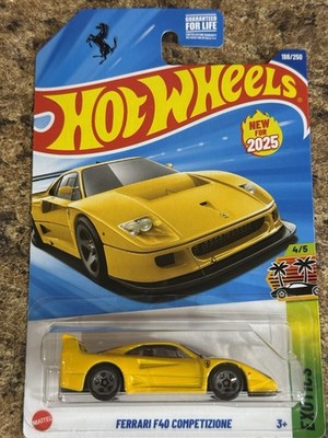 2025 Hot Wheels Ferrari F40 Competizione Exotics #198 Yellow | eBay