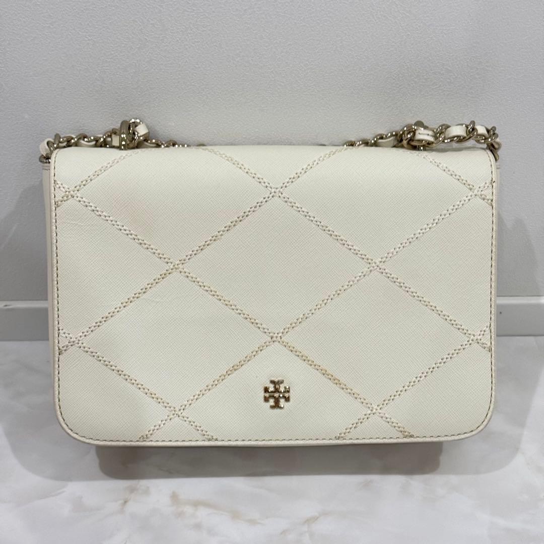 Tory Burch Chain Shoulder Bag Clutch Bag Leather White Women's From Japan thumbnail 22