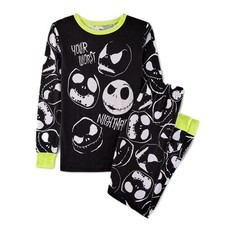 Nightmare Before Christmas Jack Skellington Worst Nightmare Kids Pajamas Size 8