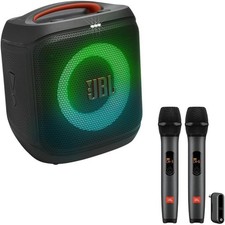 JBL PartyBox Encore Essential 2 Portable Party Speaker Bundle w 2 Wireless Micro