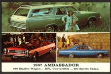 1967 AMC Ambassador 990 Wagon Convertible 880 postcard