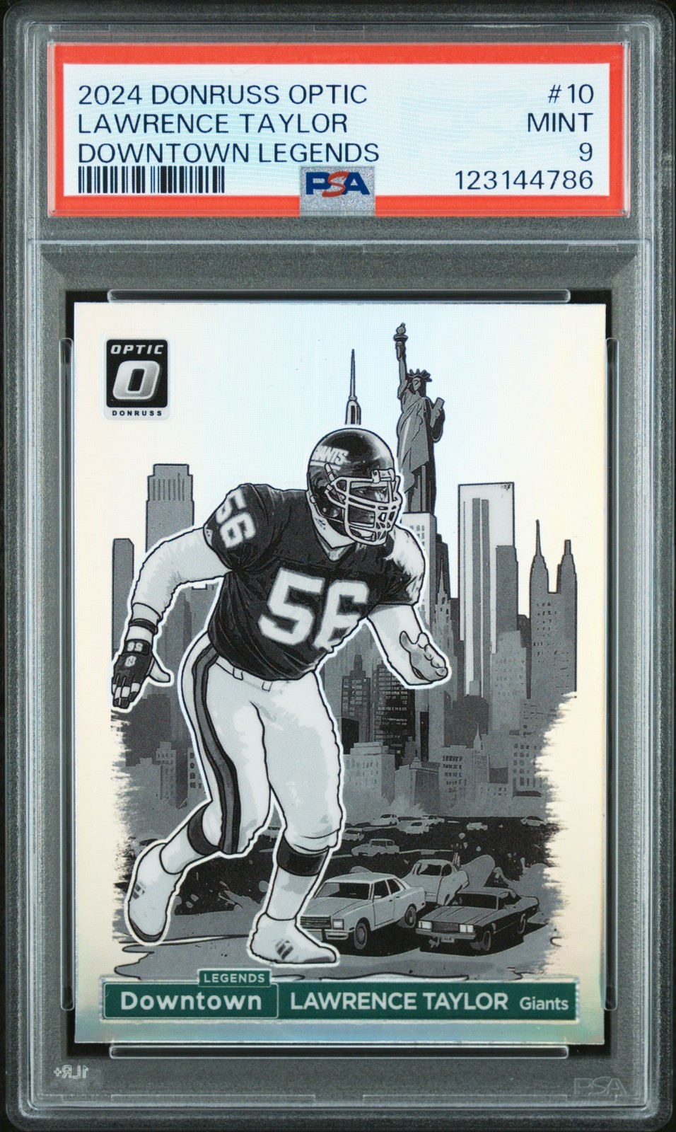 2024 Donruss Optic Lawrence Taylor #10 Downtown Legends Case Hit PSA 9 Giants 🔥