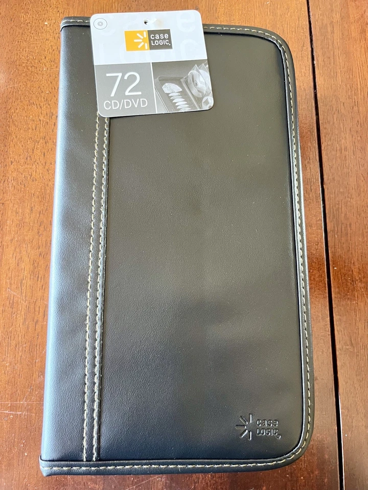 Case Logic 72 Disc CD /DVD Storage Holder Black Leather (NEW WITH TAG) - Image 2 of 4