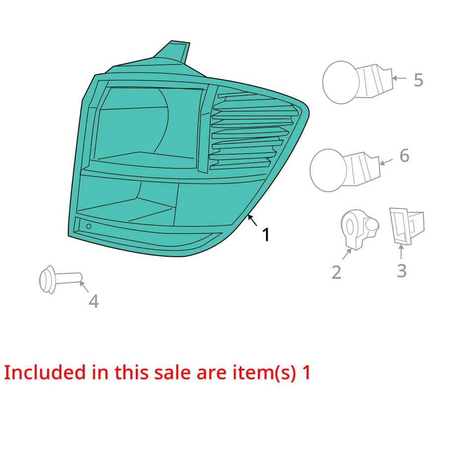 2013 道奇 Journey Driver 左侧尾灯尾灯 Oem ZDZD0 — 第 3/4 张图片