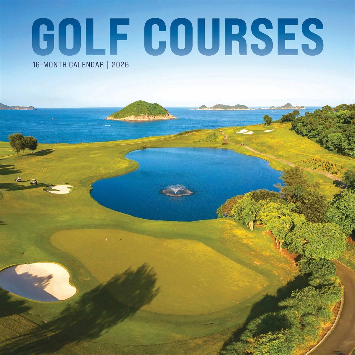 Golf Courses Photo Calendar 2026, Wall Calendars, Month To View, Sports, Gift