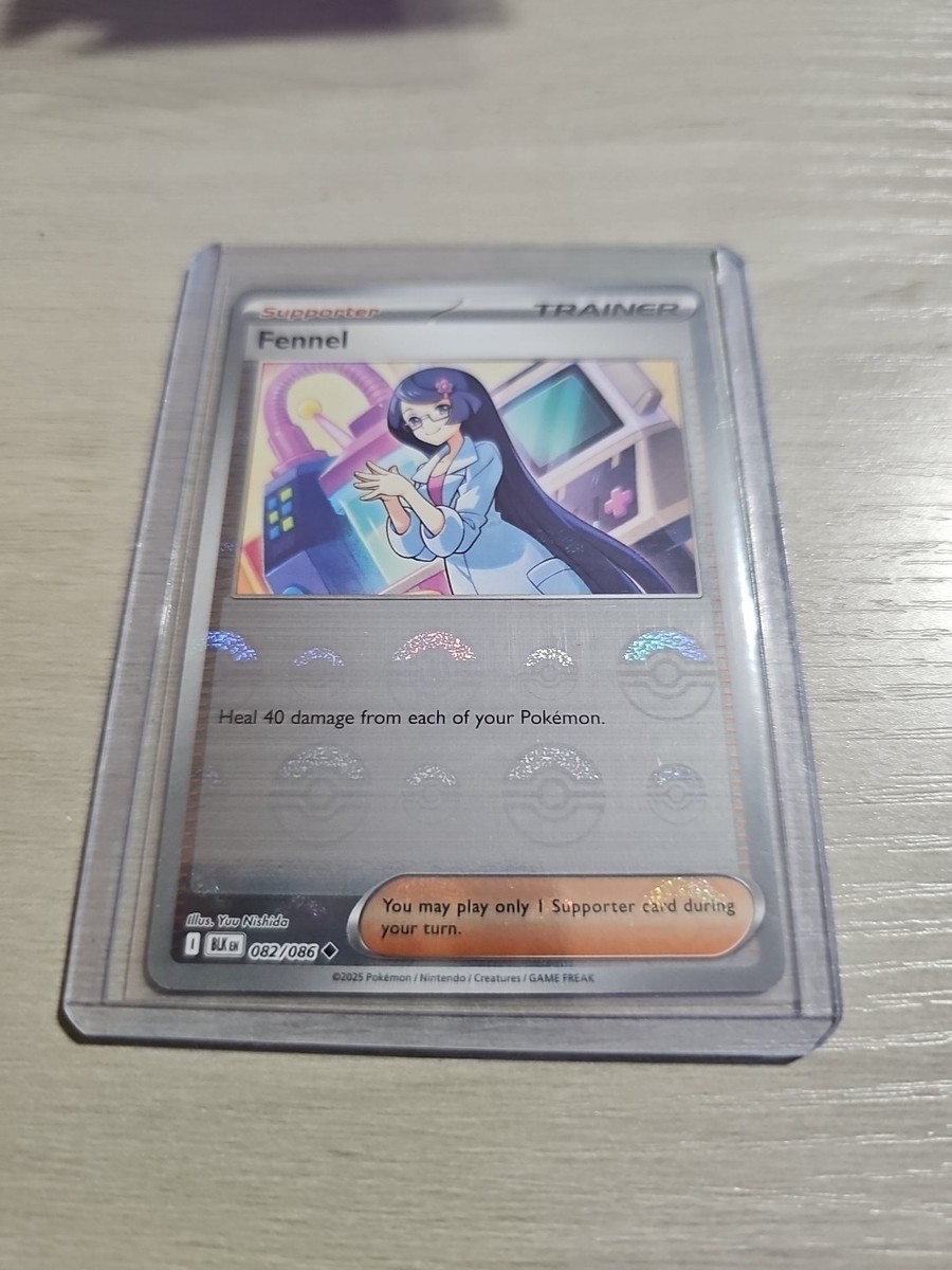 Pokémon TCG Fennel 082/086 (Pokeball Pattern) Reverse Holo Black