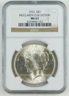 1923 $1 Peace Silver Dollar NGC MS63 Choice BU Coin ex McClaren Collection C4353