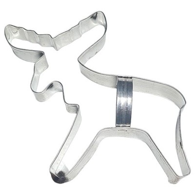 Ann Clark Handmade Christmas Moose Vintage Cookie Cutter With Handle Tin