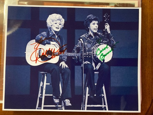 CAROL BURNETT & DOLLY PARTON Dual signed AUTOGRAPH