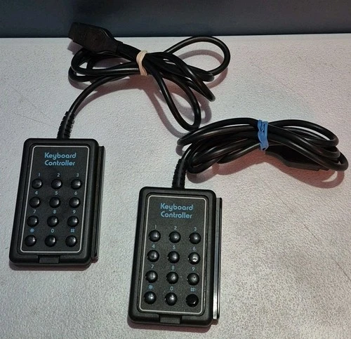 Lot of 2 Vintage Atari 2600 Keyboard Controllers Retro Gaming Untested