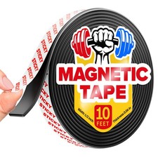 Super Sticky Magnetic Tape 10ft x 1/2in - Stong Magnet Strip with Adhesive ...
