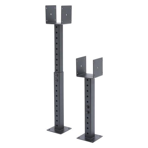 2 pièces supports de support de pergola robustes supports de support de poutre en bois réglables - Photo 7/15