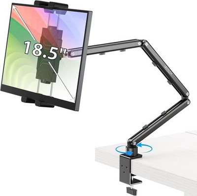 Universal 360° drehbar verstellbar Aluminium Tablet Halter Schreibtisch Ständer bis 18,5''