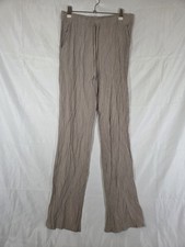 Womens Zara Crinkle Trousers Straight Leg Size Medium Elasticated Waist