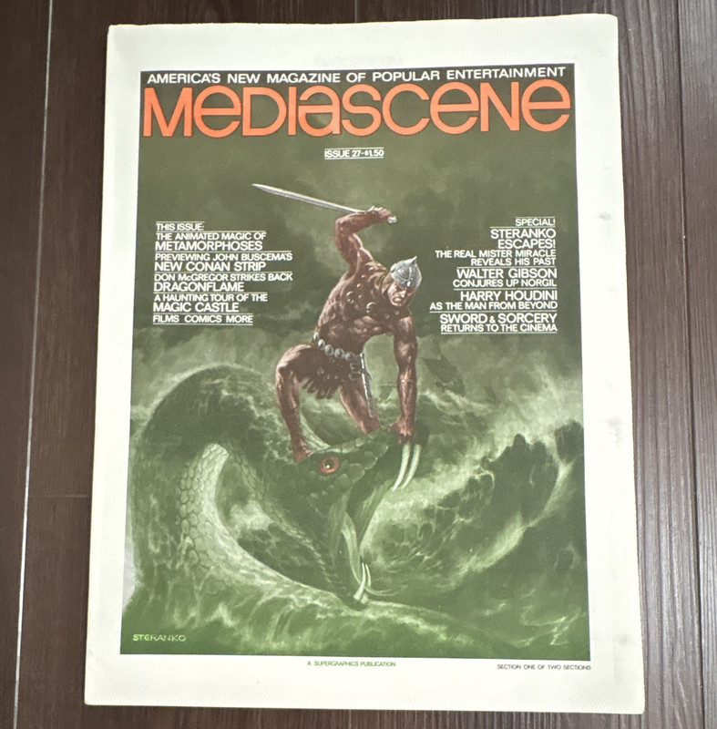 MEDIASCENE Magazine #27 (Aug 1973) Special Issue Steranko Conan