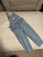 OshKosh B'gosh Denim Overalls Size 4T Heart Print