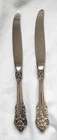 2 Vintage Wallace STERLING SILVER "Grande Baroque"  9 inch Dinner KNIVES